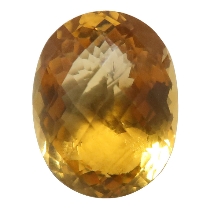 Citrine Amulet Golden Abundance Stone Faceted Oval
