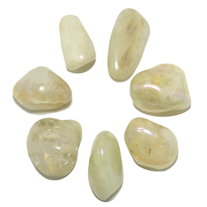 7 aura citrine tumbled stones