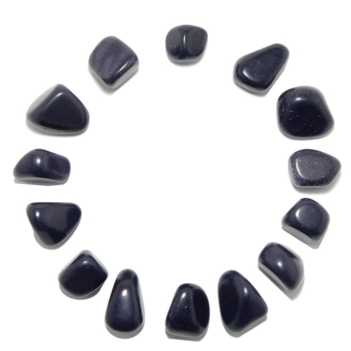 14 blue goldstone tumbled stone