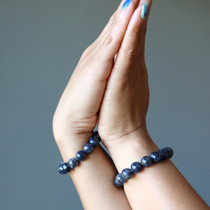 Iolite Bracelet Money Hand Indigo Blue Abundance Crystal