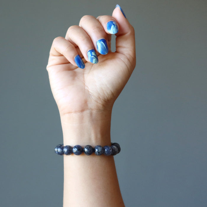 Iolite Bracelet Money Hand Indigo Blue Abundance Crystal