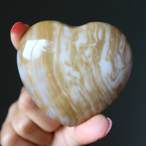 brown jasper heart