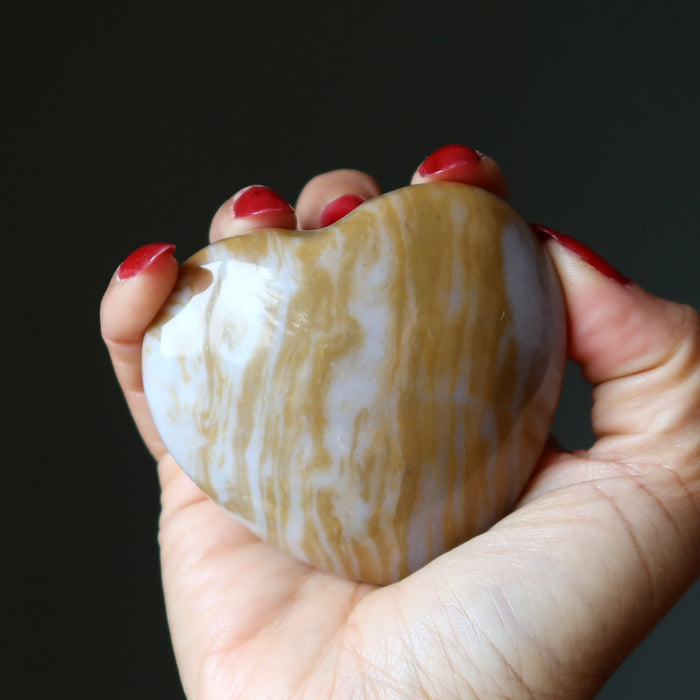 brown jasper heart