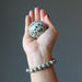 dalmatian jasper sphere and bracelet