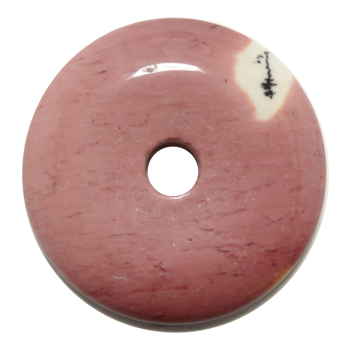 Pink Jasper Gemstone Donut Creamy Love Loop Crystal