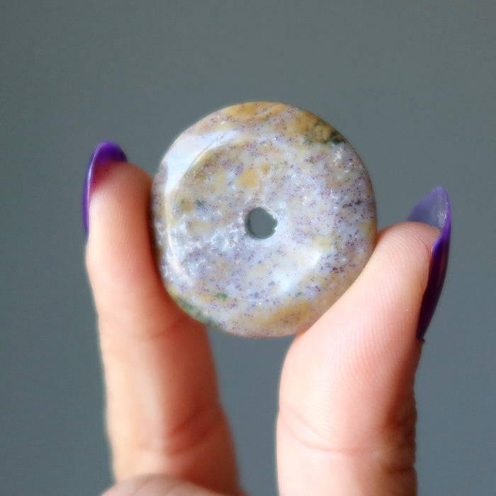 Purple Jasper Gemstone Donut Party Jewelry Crystal