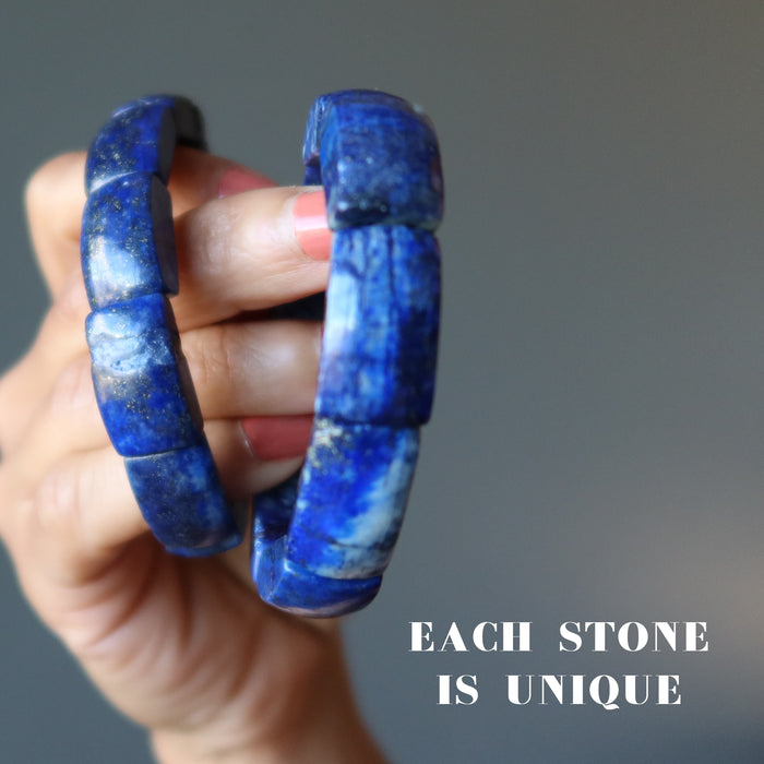 two lapis lazuli stretch bracelets