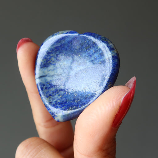 lapis lazuli worry stone heart