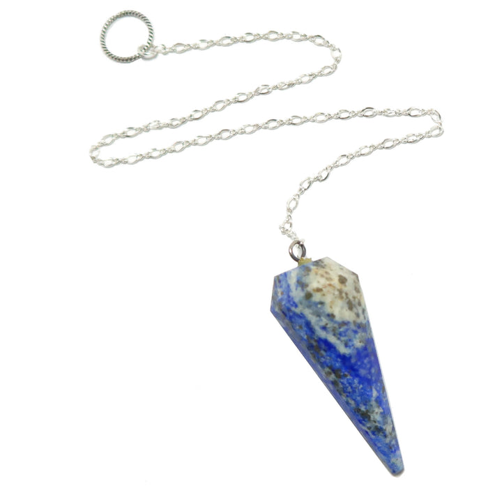Lapis Lazuli Pendulum Psychic You Denim Blue Stone Sterling Silver
