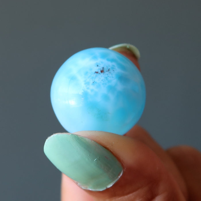 Larimar Sphere Blue Turtle Back Paradise Deluxe Crystal Ball
