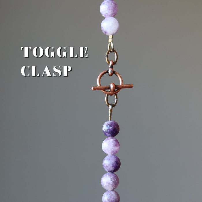 Lepidolite Necklace Garland of Grace Spiritual Purple Stone