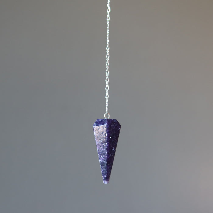 Lepidolite Pendulum Purple Spiritual Stone Sterling Silver
