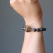 moqui marble bloodstone bracelet on wrist