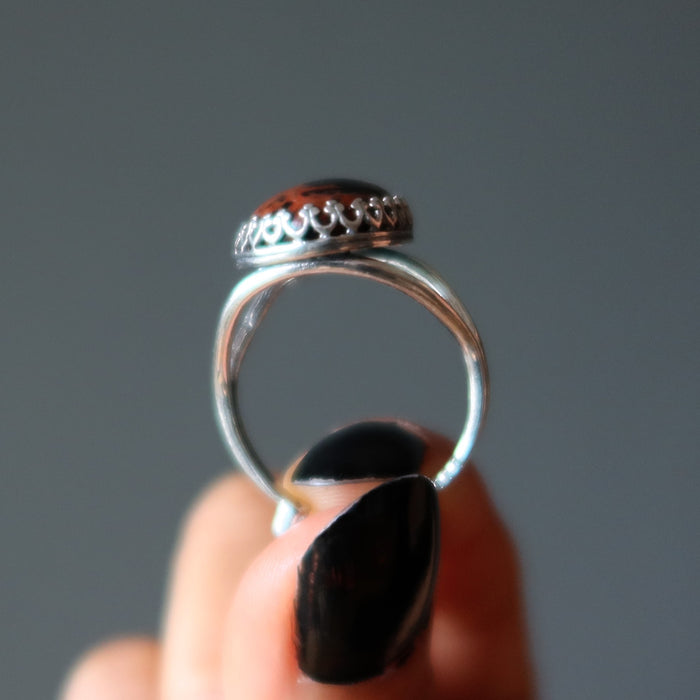 obsidian mahogany ring