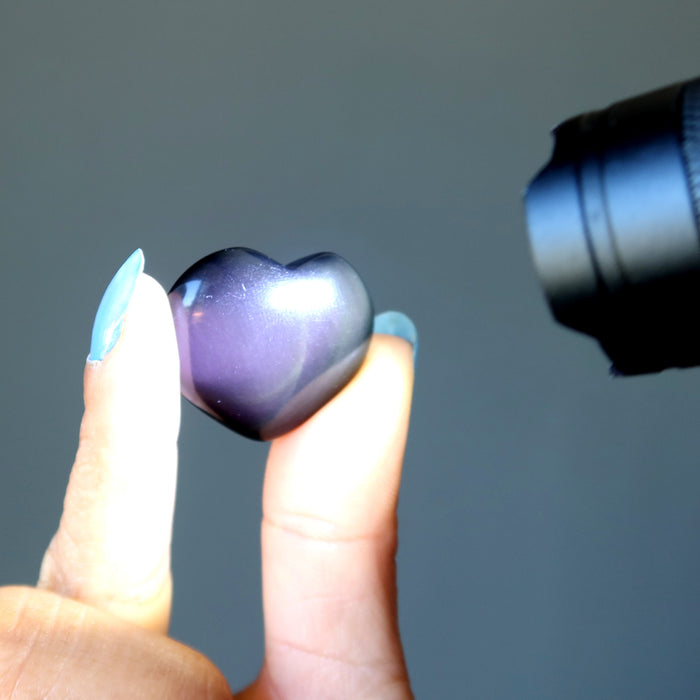 Rainbow Obsidian Heart Beauty Love Gemstone