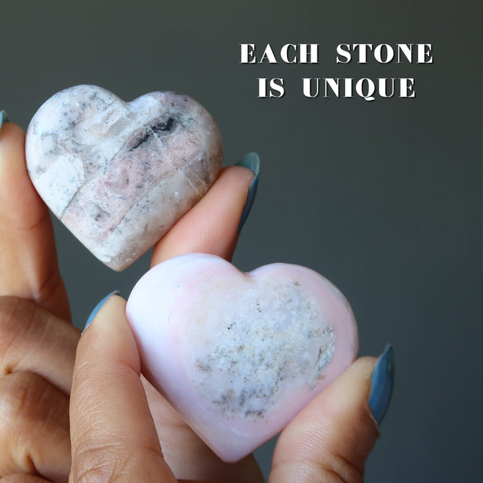 Opal Heart Pink Melt Me Love Romance Crystal Healing Stone