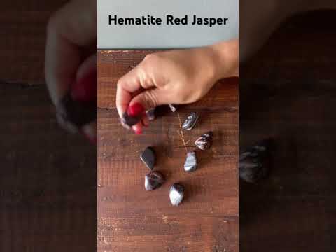video on hematite red jasper tumbled stones