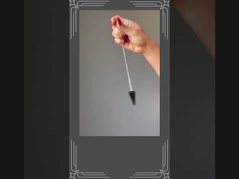 video on black tourmaline faceted pendulum on sterling silver chain