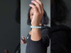 video on black tourmaline blue aquamarine bracelet