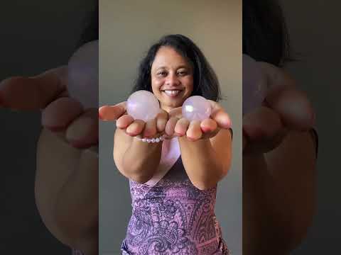 video on rose quartz aura balls and bracelets