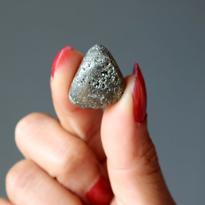 Pyrite Tumbled Stone Pocket of Gold Prosperity Crystals