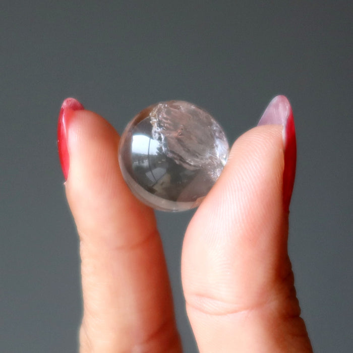 Clear Quartz Sphere Master Healing Clarity Gazing Crystal Ball