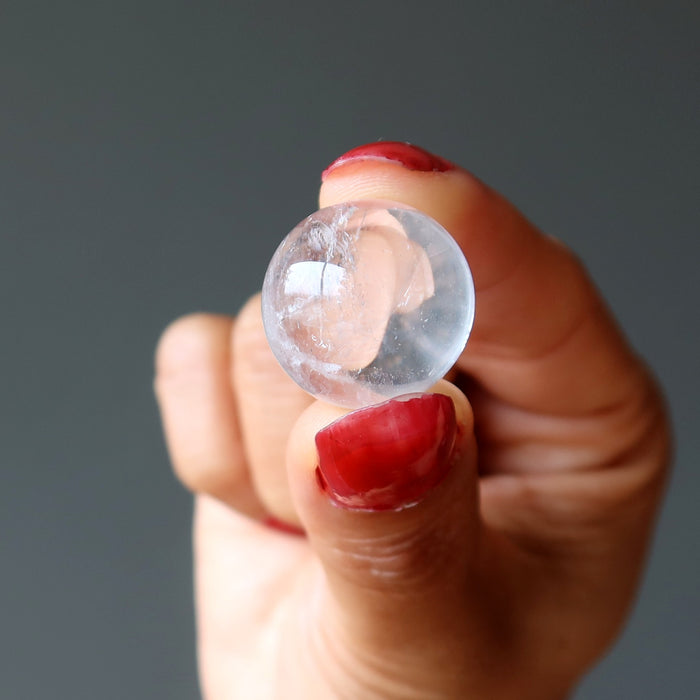 Clear Quartz Sphere Master Healing Clarity Gazing Crystal Ball