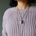 rhodonite oval pendant necklace