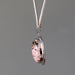 rhodonite oval pendant necklace side view