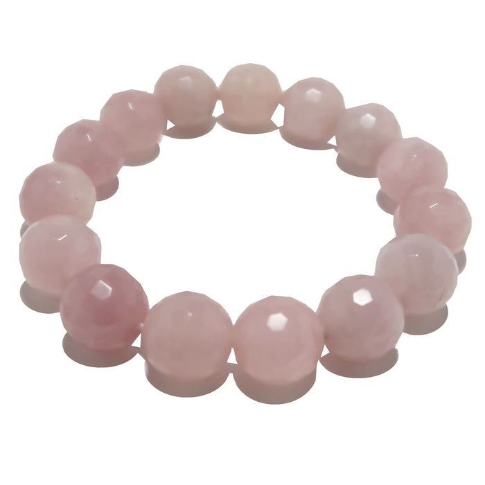 Rose Quartz Bracelet Love Sparkles Pink Faceted Healing Crystal