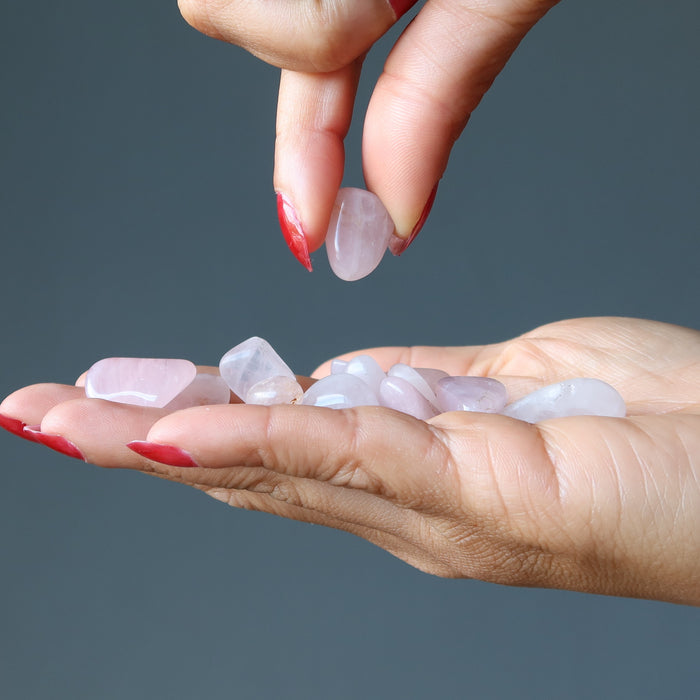 Rose Quartz Tumbled Stone Organic Love Pink Crystal