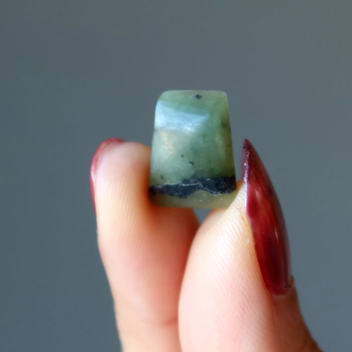 Serpentine Cabochon Set Green Salvation Kundalini Crystals