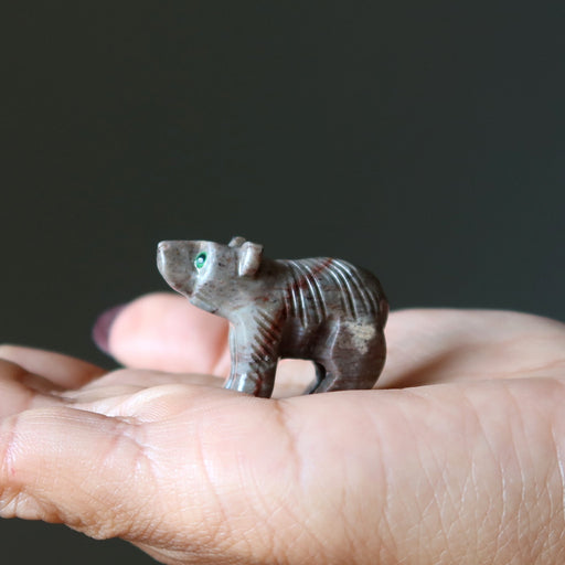 brown soapstone bear