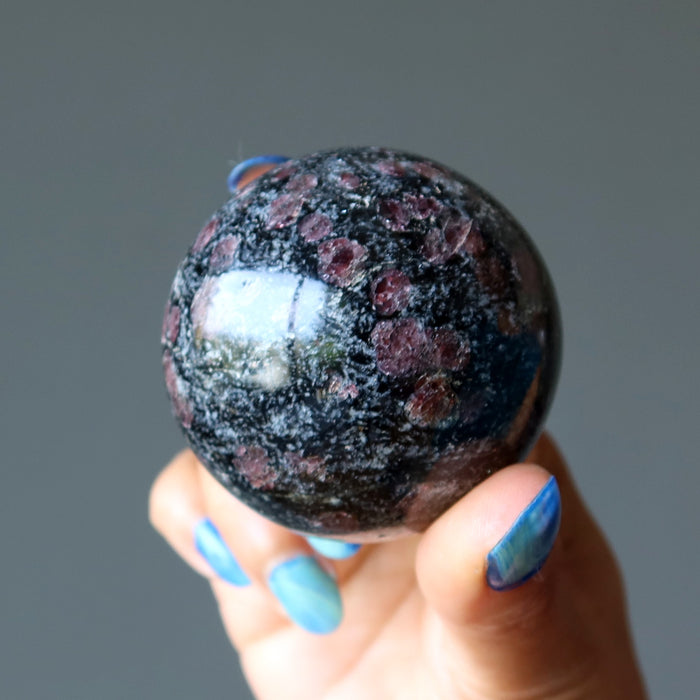 Spinel Sphere Secret Black Biotite Schist Matrix Crystal Ball