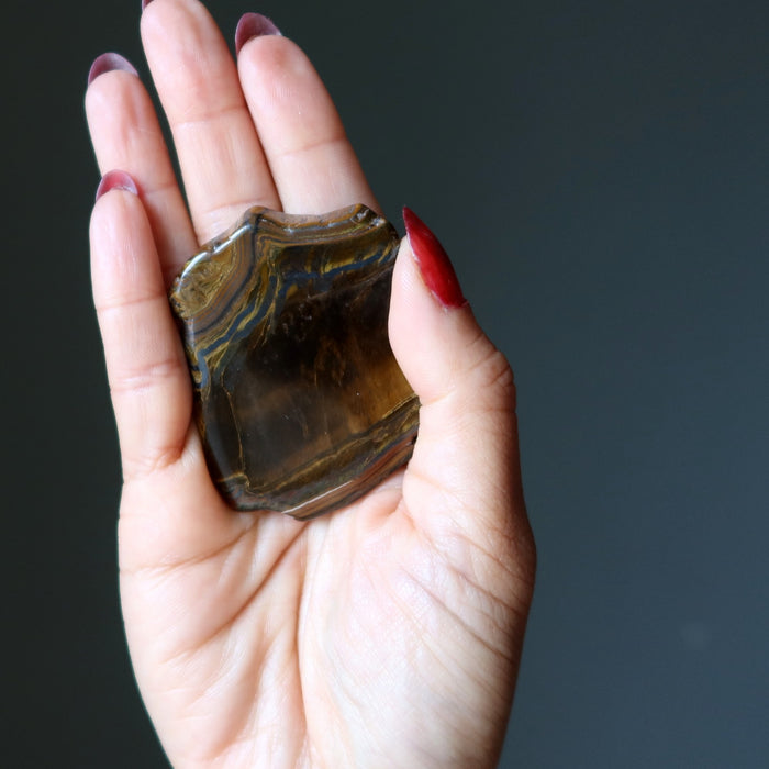 tigers eye polished stone