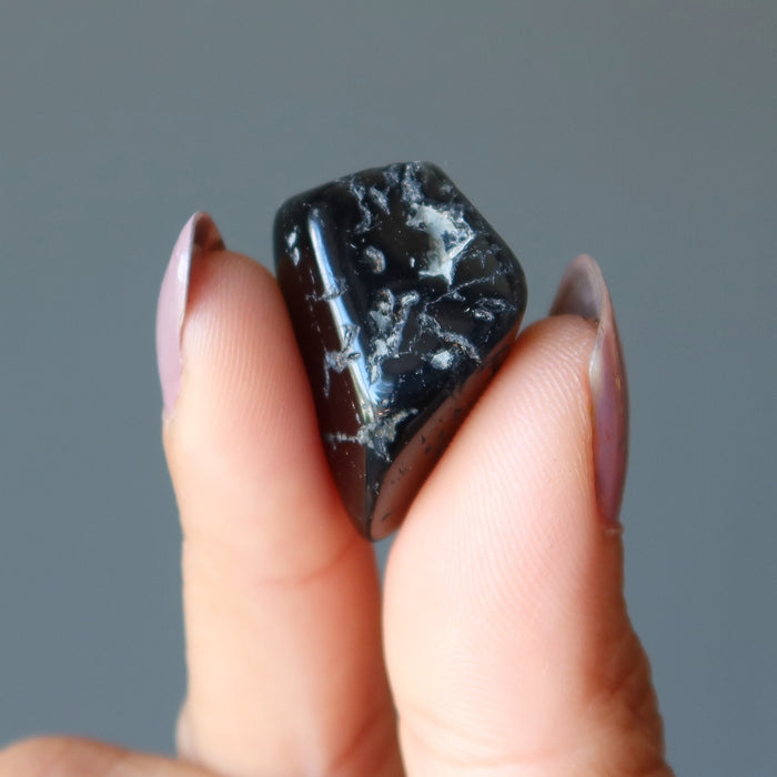 black tourmaline tumbled stones
