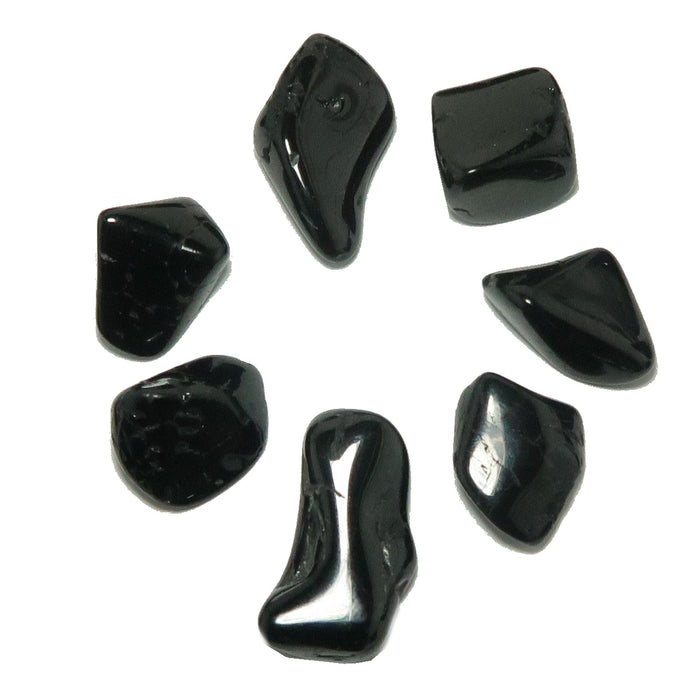Black Tourmaline Tumbled Stone Set Good Guardian Gems