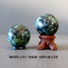 african turquoise spheres on stands