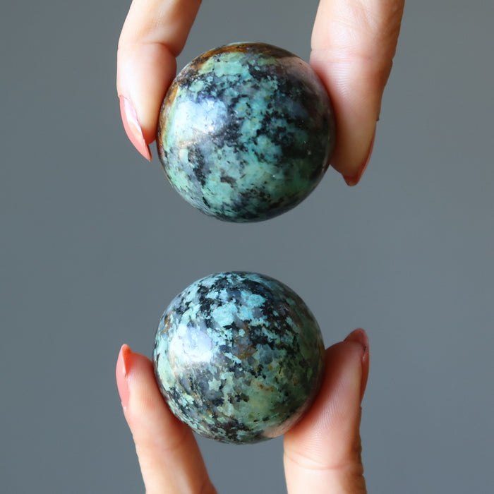 african turquoise spheres