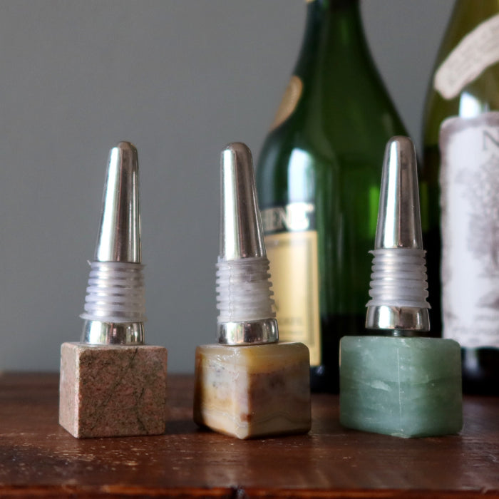 crystal block wine stoppers