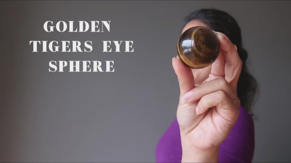 video on golden tigers eye spheres