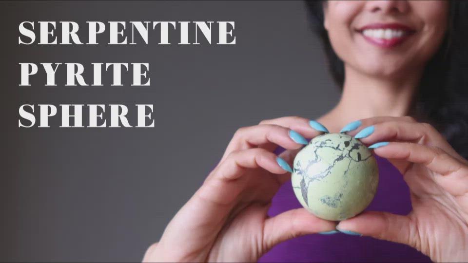 video about the serpentine pyrite sphere