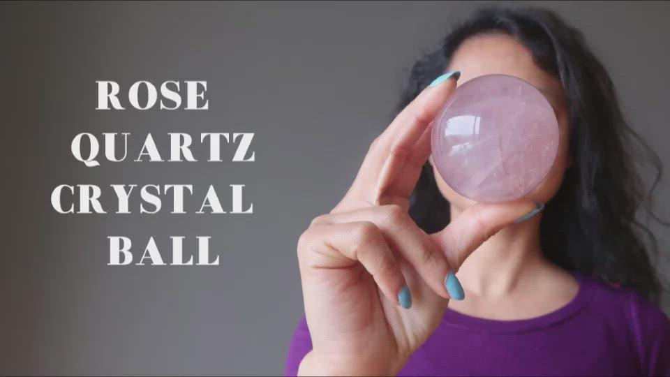 video about the rose quartz crystal ball