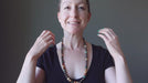 video modeling the aventurine medley necklace