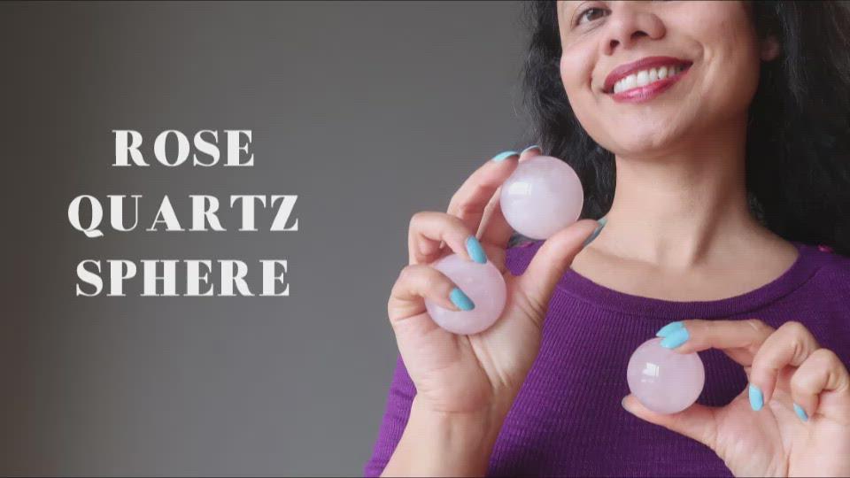 video about rose quartz spheres