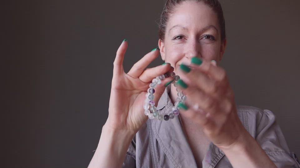 video on fluorite selenite bracelets