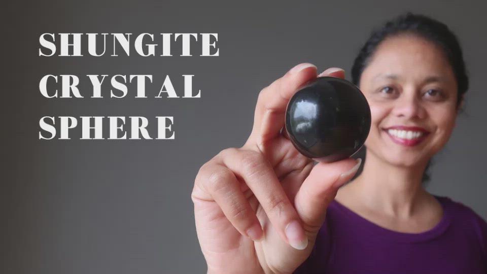 video on the shungite crystal sphere