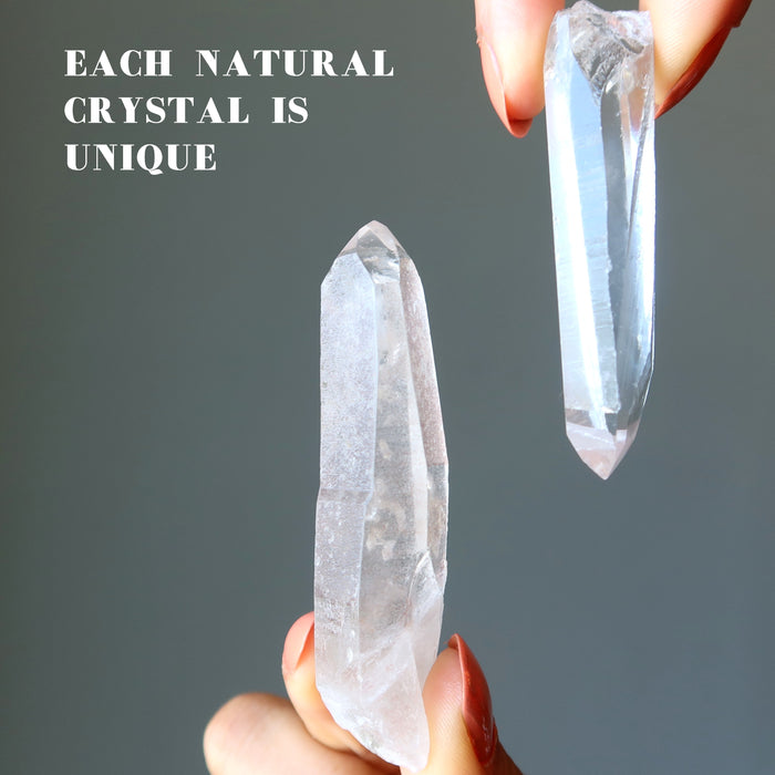 lemurian quartz point crystals