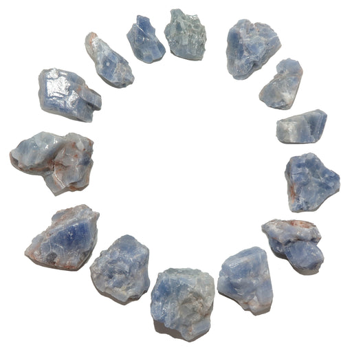 Blue Calcite Raw Gemstone Set