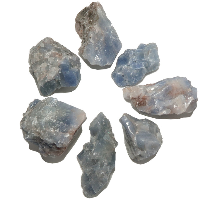 Blue Calcite Raw Crystal Set Holistic Helper Stones of Heaven